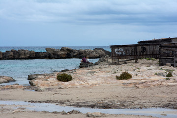 Fototapeta na wymiar Formentera in love