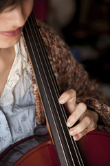 the detail of cello