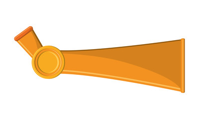 Horn instrument icon. Music sound musical and communication theme. Isolated design. Vector illustration
