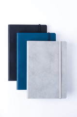 leather notebooks isolated on white background ,