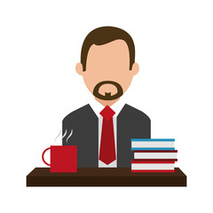 Avatar businessman icon. Businesspeople Businessperson business management and corporate theme. Isolated design. Vector illustration