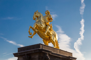 Fototapeta na wymiar The Goldener Reiter (Golden Rider), Dresden, Saxony.