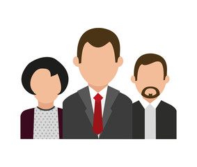 Obraz na płótnie Canvas Businesspeople icon. Businessperson business management and corporate theme. Isolated design. Vector illustration