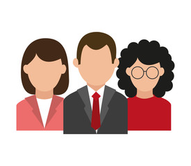 Businesspeople icon. Businessperson business management and corporate theme. Isolated design. Vector illustration