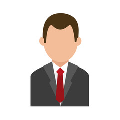 Avatar man icon. Male person human and people theme. Isolated design. Vector illustration