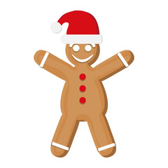 Coockie icon. Christmas season decoration and celebration theme. Colorful design. Vector illustration