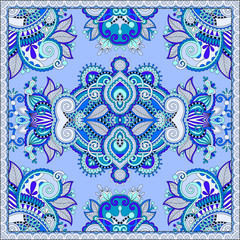 silk neck scarf or kerchief square pattern design in ukrainian s