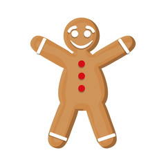 Coockie icon. Christmas season decoration and celebration theme. Colorful design. Vector illustration