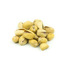 Pistachio nuts. Isolated on a white background.