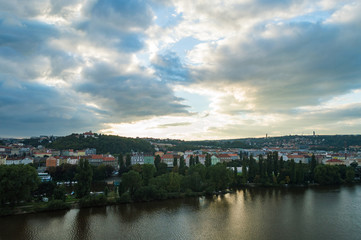 A nice view to the Prague during sunset