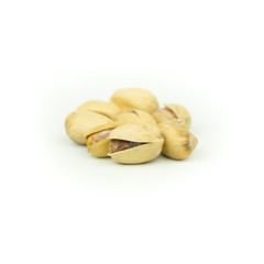 Pistachio nuts. Isolated on a white background.