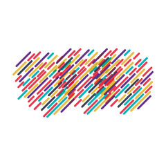 background with colorful diagonal lines model three vector illustration