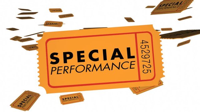 Special Performance Concert Theatre Play Recital Ticket 3d Animation