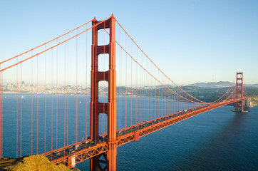 Golden Gate Bridge in San Francisco California in the morning