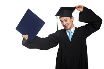 Happy student with diploma