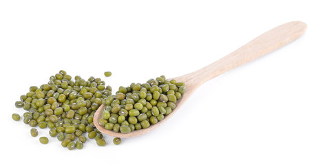 Mung beans isolated on white background