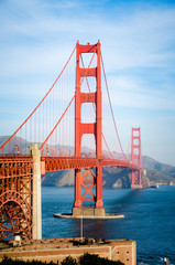 Golden Gate Bridge in San Francisco California in the morning