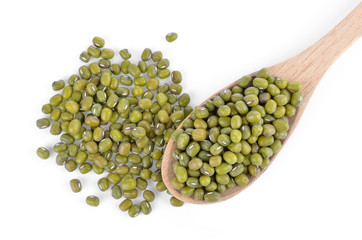 Mung beans isolated on white background