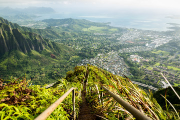 Stairway to Heaven in Oahu island Hawaii