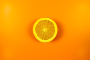 Orange Sliced in Half with Background