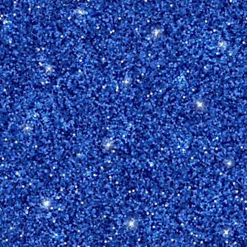 Blue Glitter Seamless Pattern. Vector