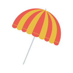 full color with parasol opened vector illustration