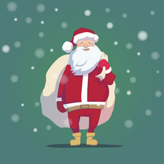 Vector illustration of Santa Claus. Merry Christmas!