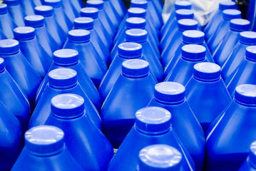 Obraz premium many plastic bottles with chemicals