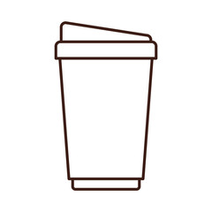 silhouette glass disposable for drinks vector illustration