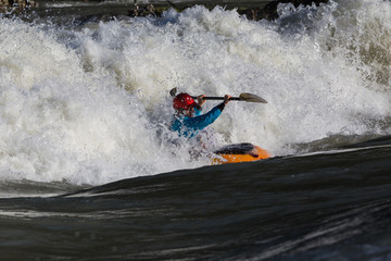 Kayak in whitewater
