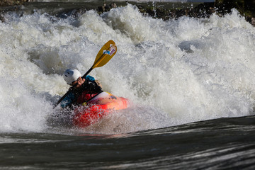 Fototapeta premium Kayak in whitewater
