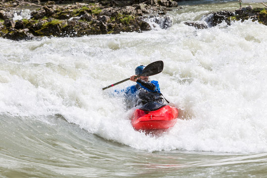 Kayak in whitewater