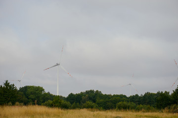 Windturbine at sunny day