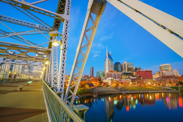 Obraz premium Nashville, Tennessee downtown skyline