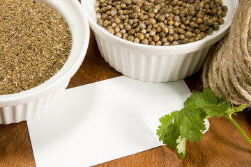 Cilantro beans and ground