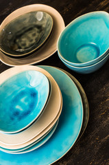 Ceramic plates and bowls