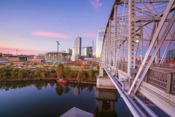 Fototapeta premium Nashville, Tennessee downtown skyline