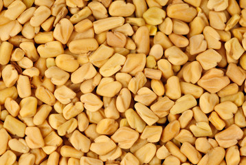 Fenugreek seeds macro as food nature background