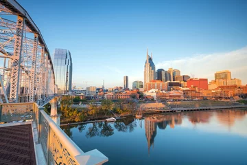 Fototapete Rund Nashville, Tennessee downtown skyline © f11photo
