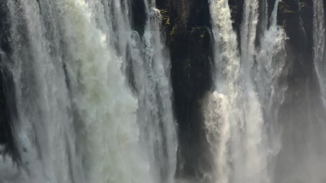 The great Victoria Falls in Zimbabwe as 4K UHD footage