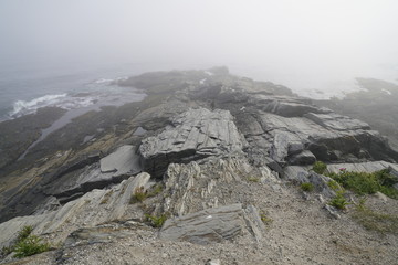 Rocky Coast in Fog