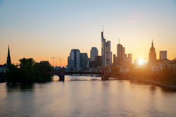 Fototapeta na wymiar Frankfurt am main urban skyline with skyscrapers building, Germany.