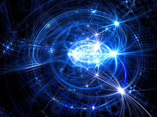 Abstract glowing circle - digitally generated image