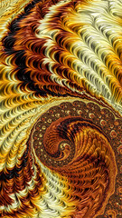 Fractal spiral background - digitally generated image