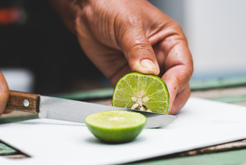 a slice of lime