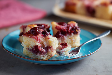 Cherry sponge cake