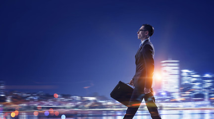 Working till late night . Mixed media