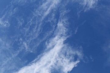 Cloud on blue sky in the daytime.