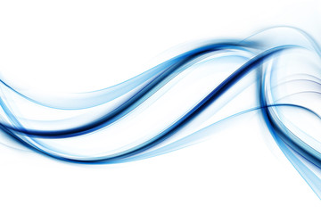 Abstract blurred blue background for design. Modern wave bright digital illustration.