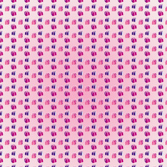 Pink gradient background and gift patterns on Christmas and New Year concept